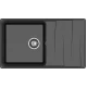 GRANFEST Мойка композит LEVEL, GF-LV-860L, чаш+кр 860*500, черный