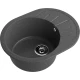 GRANFEST Мойка композит RONDO GF-R--580L  чаша с крылом 579*445мм графит арт.GF-
