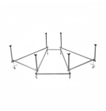 Монтажный комплект для ванны КАРИБЫ 140х140 см. (рама, слив-перелив с сифоном, крепеж к стене, крепе