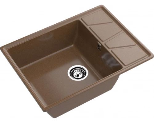 GRANFEST Мойка композит VERTEX, GF-V-680L, чаш+кр 680*500, терракот