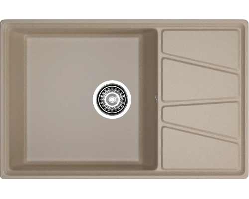 GRANFEST Мойка композит VERTEX, GF-V-780L, чаш+кр 780*500, песочный