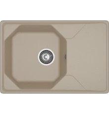 GRANFEST Мойка композит UNIQUE, GF-U-740L, чаш+кр 740*500, песочный