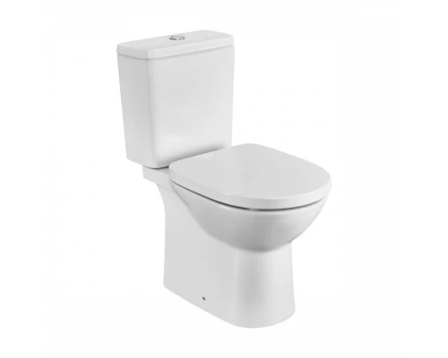 DEBBA ROUND Чаша унитаза напольного c безободковым смывом, двойной выпуск, белая. ROCA