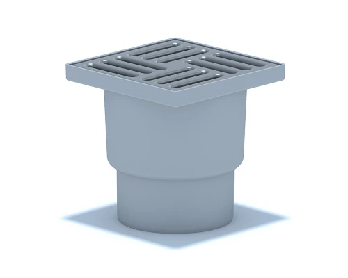 Трап вер.вып.110 н/рег.с решеткой из нержавеющей стали 15x15, ANI PLAST