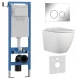 Комплект 3в1 IBERICA BLANCA инсталляция SILENCIO MINI, унитаз BILBAO ALTO белый, кнопка смыва INOX-O хром глянцевый (IB.001M.BLA.231.8131)