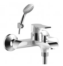 W35 Смеситель для ванны, монолитный излив 189мм, р/ОД, хром/белый, ROS, W35-31