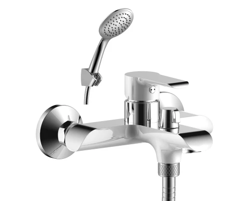 W35 Смеситель для ванны, монолитный излив 189мм, р/ОД, хром/белый, ROS, W35-31