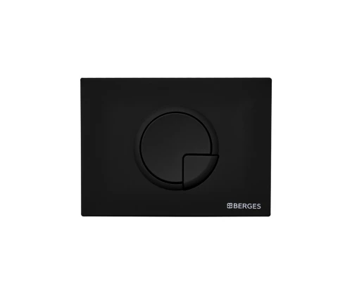 Кнопка  для инсталляции NOVUM R5, черная SoftTouch, BERGES