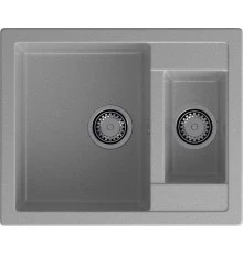 GRANFEST Мойка композит QUADRO GF-Q--610K 1.5-чаши. 610*500мм  серый арт.GF-