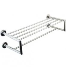 Полка для полотенец NIZA с 4 креплениями к стене глянцевая, шт
