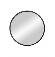 Зеркало Мун, черное, D 600 в МДФ раме