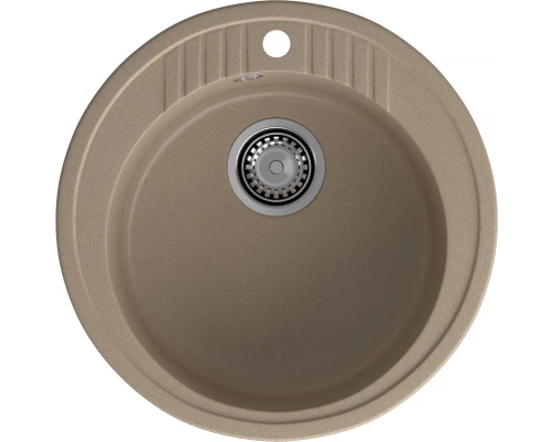 GRANFEST Мойка композит RONDO GF-R--520   D=520 мм   песок  арт.GF-