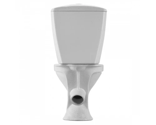 Унитаз-компакт "Версия" наклонный выпуск, с кнопочной арматурой и сиденьем, крап на белом  SANTERI