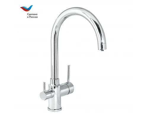 ГОРОД Смеситель для мойки с высоким изливом, с подключением фильтра, одноручный, СЛАВЕН, Д79
