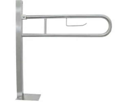 Полукруглый поручень для людей с ограниченными возможностями с креплением к полу, матовый.