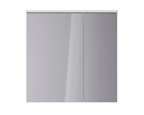 Шкаф зеркальный Lemark ZENON 80х80 см 2-х дверный, с козырьком-подсветкой, с розеткой, цвет корпуса: