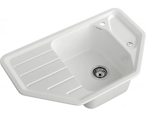 GRANFEST Мойка композит CORNER  GF-C--800E угловая 800*500мм  иней  арт.GF-
