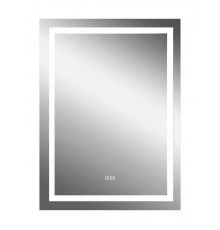 Зеркало Verte LED с часами 500x700