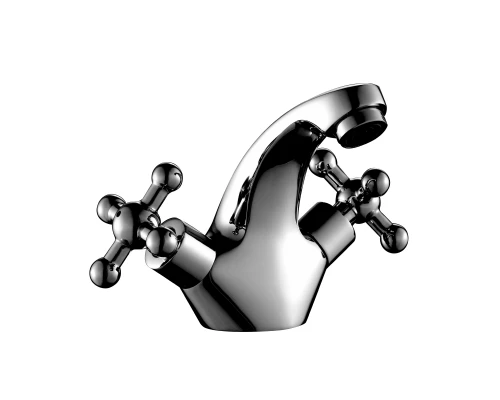 G02 Смеситель для раковины, монолит.излив 84мм, р/ДВ, хром, ROS, G02-61