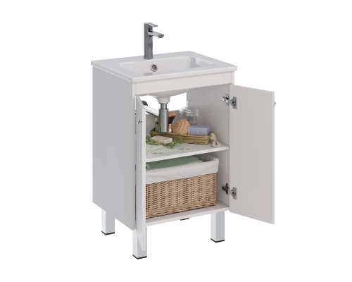 Тумба Lemark ROMANCE 60 см под 1 раковину, подвесная/напольная, 2-х дверная, цвет корпуса, фасада: Б