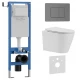 Комплект 3в1 IBERICA BLANCA инсталляция SILENCIO MINI, унитаз BURGOS ALTO белый, кнопка смыва INOX-C вороненая сталь (IB.001M.BRA.231.1180)