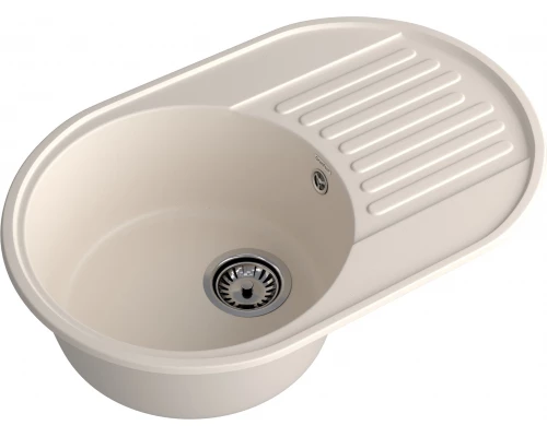 GranFest QUARZ (ECO-18) Мойка чаша+кр 740*480 (белый)