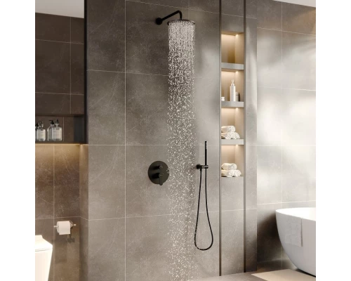 Душевой комплект NARDIS 2R BLACK, черный матовый, BERGES