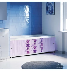 ОПТИМА_Decor Экран для ванны 170 см,ПВХ с офсетной печатью,(ирис-032), ALAVANN
