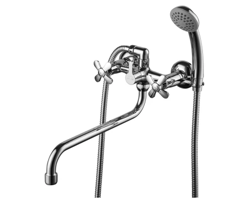 Partner Смеситель для ванны, круг.пов.излив 300мм держ.на теле, р/ДВ, хром, LM, LM6541C