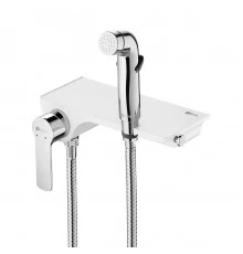 Solo Смеситель для биде, гигиен.душ на стену держ.на теле, р/ОД, хром/белый, LM, LM7168CW