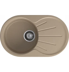 GRANFEST Мойка композит RONDO GF-R--750L  чаша с крылом 750*460мм   песок арт.GF-