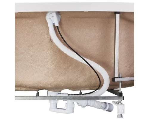 Монтажный комплект для ванны КАРИБЫ 140х140 см. (рама, слив-перелив с сифоном, крепеж к стене, крепе