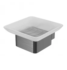 Мыльница SMOOTH LINE с держателем, графит