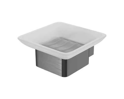 Мыльница SMOOTH LINE с держателем, графит