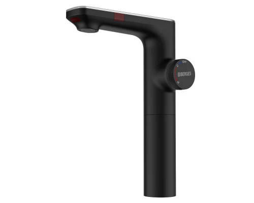 Смеситель для раковины MORANS сенсорный высокий, черный матовый, BERGES