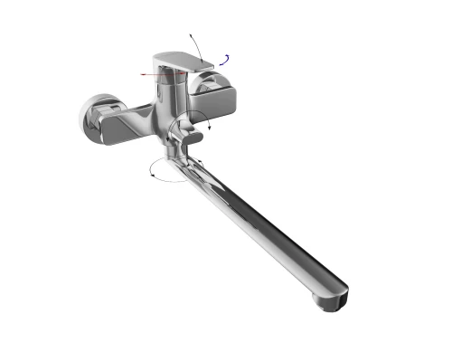 Смеситель для ванны TOKITO TOYAMA хром (TOK-TOY-1015)