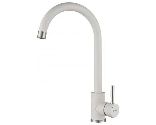 GRANFEST QUARZ Смеситель для кухни U-обр. D-35мм (белый)