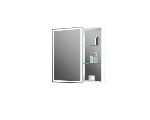 Зеркало-шкаф Aperio LED 800х800 левый с розеткой