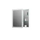 Зеркало-шкаф Aperio LED 800х800 левый с розеткой