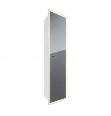 Пенал зеркальный Lemark ELEMENT 40х160 см, 1 дверный, правый, с подсветкой, цвет корпуса: Белый