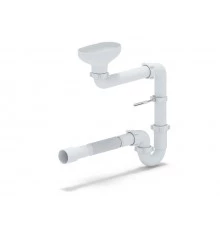 Сифон Ани1 1/2х40 прямоточный с разрывом струи смещенный и гибкой трубой 40х40/50 АNI PLAST