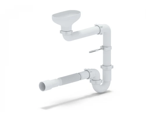 Сифон Ани1 1/2х40 прямоточный с разрывом струи смещенный и гибкой трубой 40х40/50 АNI PLAST