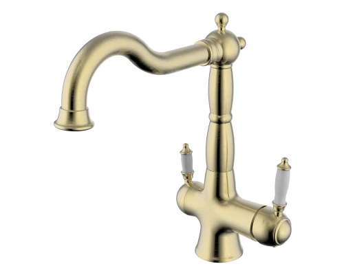 Villa Смеситель для кухни, выс.пов.излив 221мм фильтр.воды, р/ОД, бронза, LM, LM4858B
