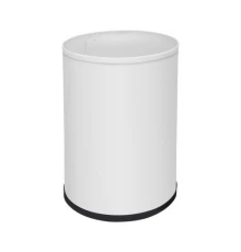 Мусорная корзина из окрашенной стали .Белая .12 литров