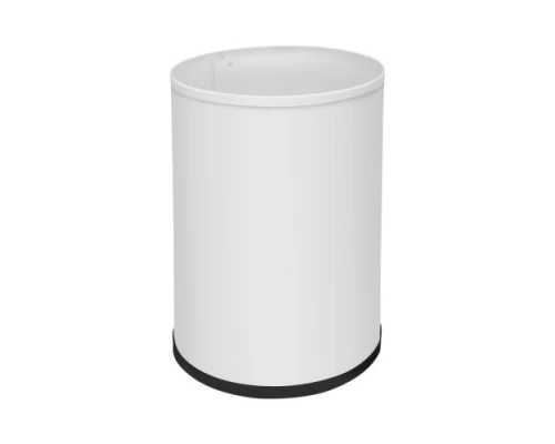 Мусорная корзина из окрашенной стали .Белая .12 литров