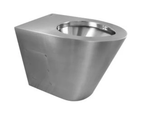 Унитаз из нержавеющей стали без сливного бака матовый 390х355х540