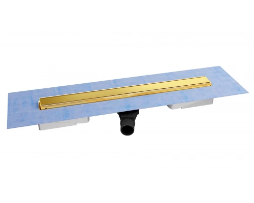 Желоб водосток В1 KERAMIK 800, золото глянец, S-сифон D50 H60 боковой, BERGES