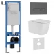 Комплект 3в1 IBERICA BLANCA инсталляция SILENCIO MINI, унитаз TOLEDO ALTO белый, кнопка смыва ESTI-R серый матовый (IB.001M.TLA.234.218)
