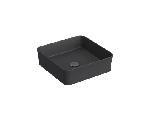 Раковина Ego SL накладная, 38x38 см, квадратная, антрацит матовый, BERGES
