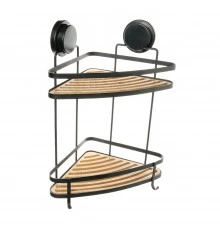 Полка угловая двухэтажная черная FIXSEN Magic (FX-920B-2)